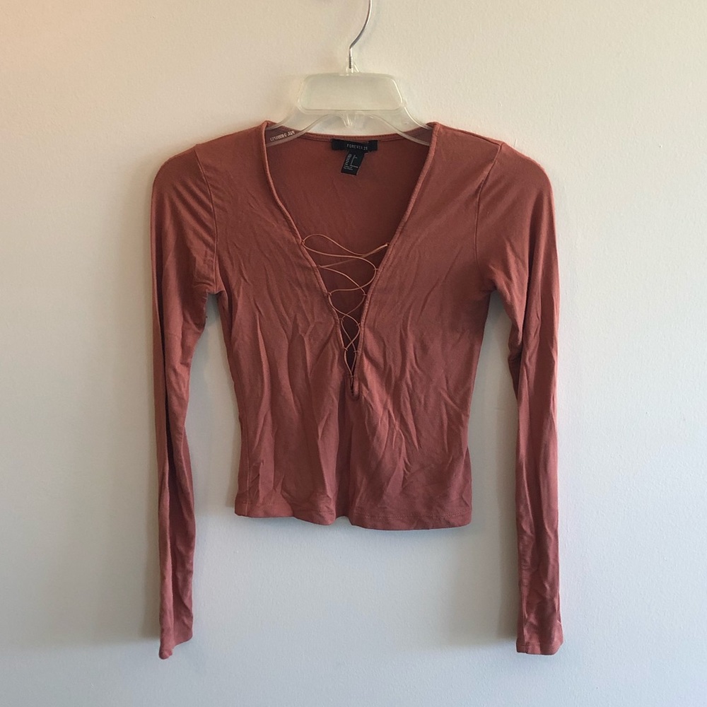 Forever 21 long sleeve crop top